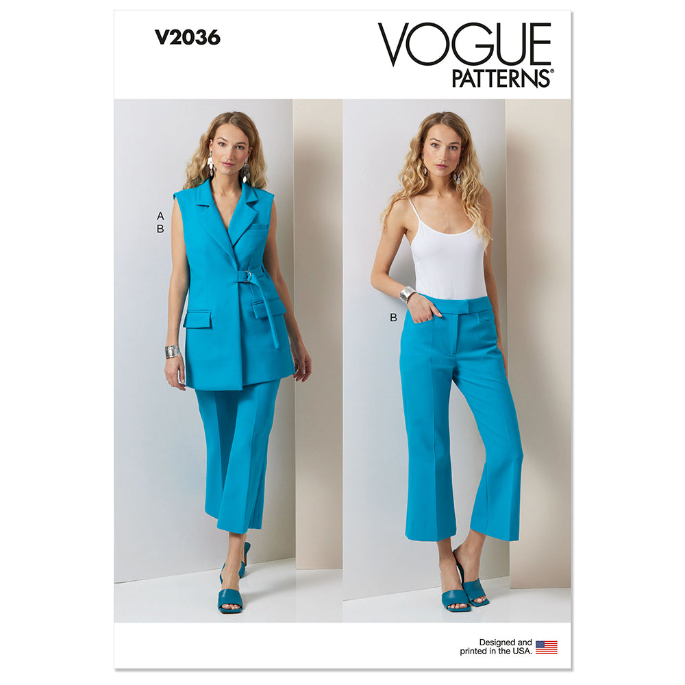 VOGUE V2036 Misses' Vest and Pants