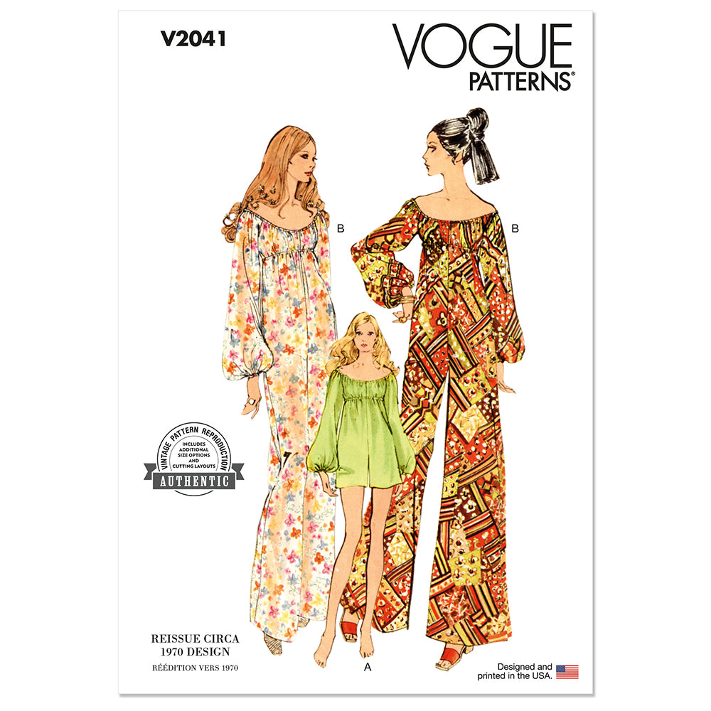 VOGUE V2041 Misses' Jumpsuit in Two Lengths