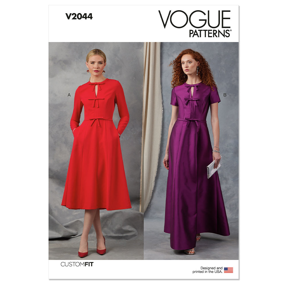 VOGUE V2044 Misses' Dress with Sleeve and Length Variations
