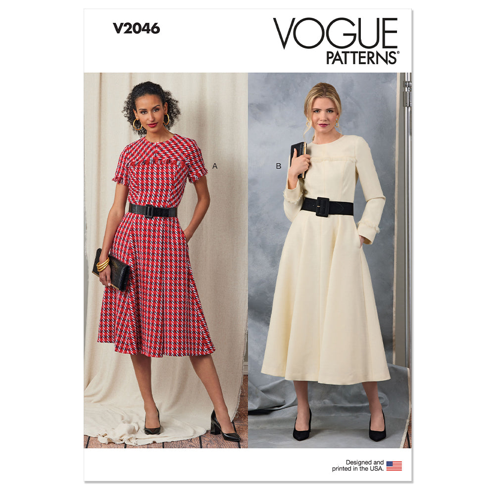 VOGUE V2046 Misses' Dress with Sleeve and Length Variations