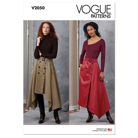 VOGUE V2050 Misses' Skirts and Belt