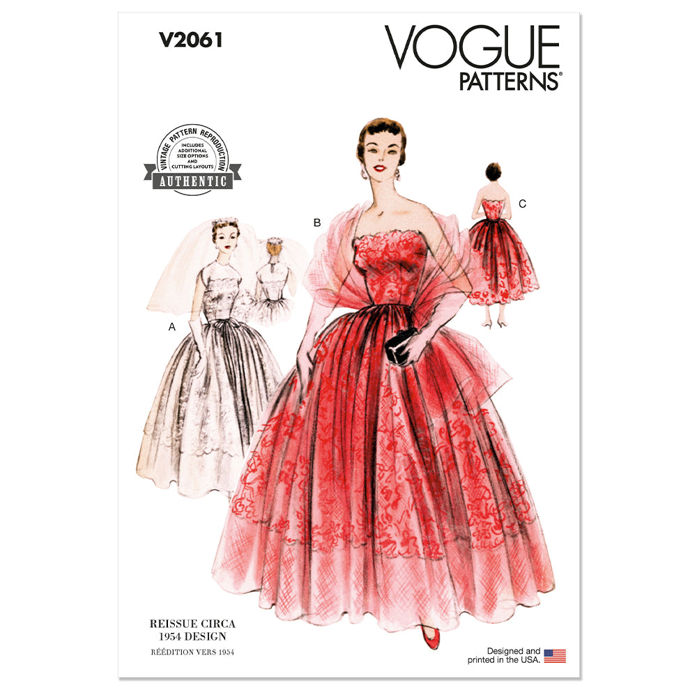 VOGUE V2061 Misses' Dresses and Stole