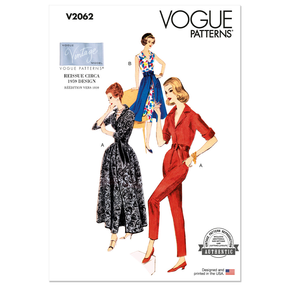 VOGUE V2062 Misses' Slack Suit and Skirt