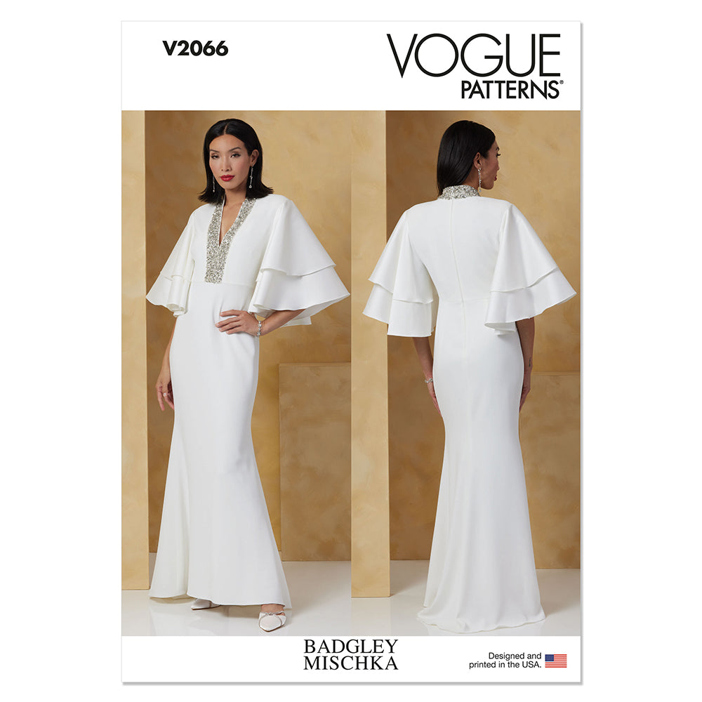 VOGUE V2066 Misses' Dress by Badgley Mischka