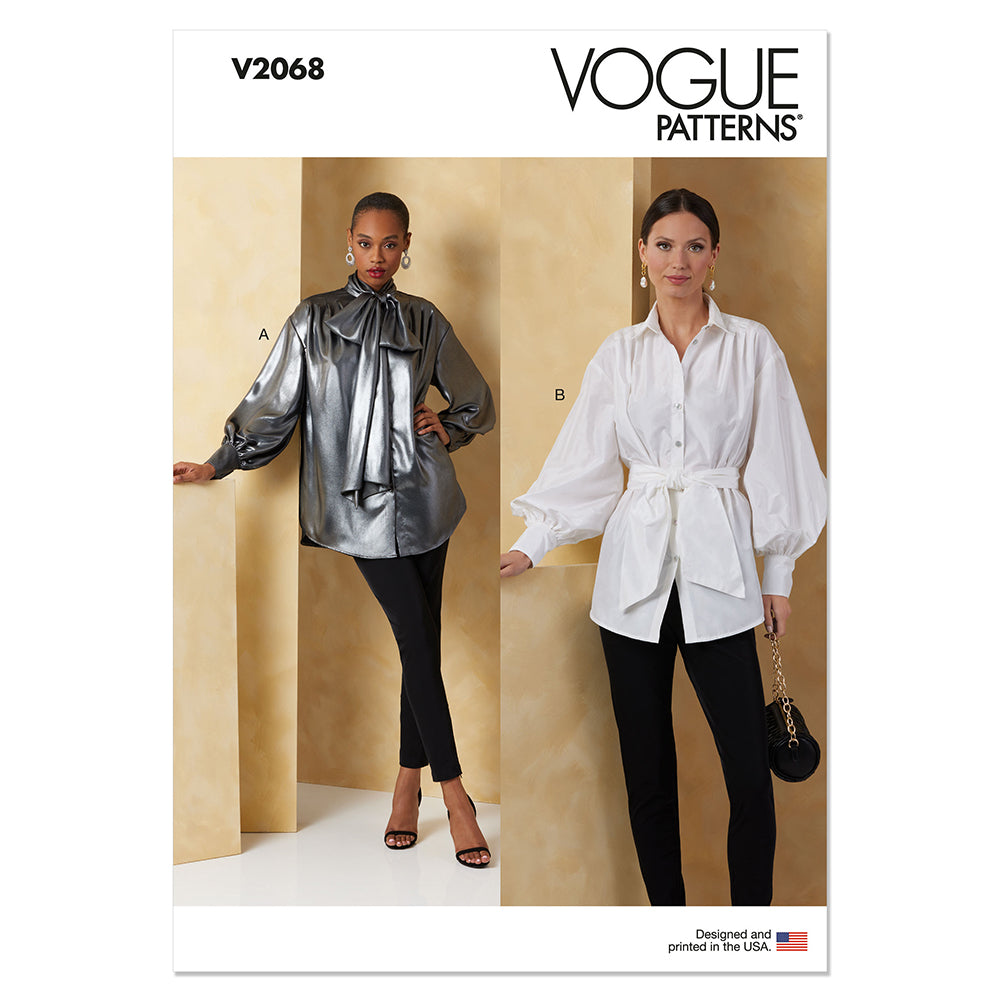 VOGUE V2068 Misses' Tops and Sash