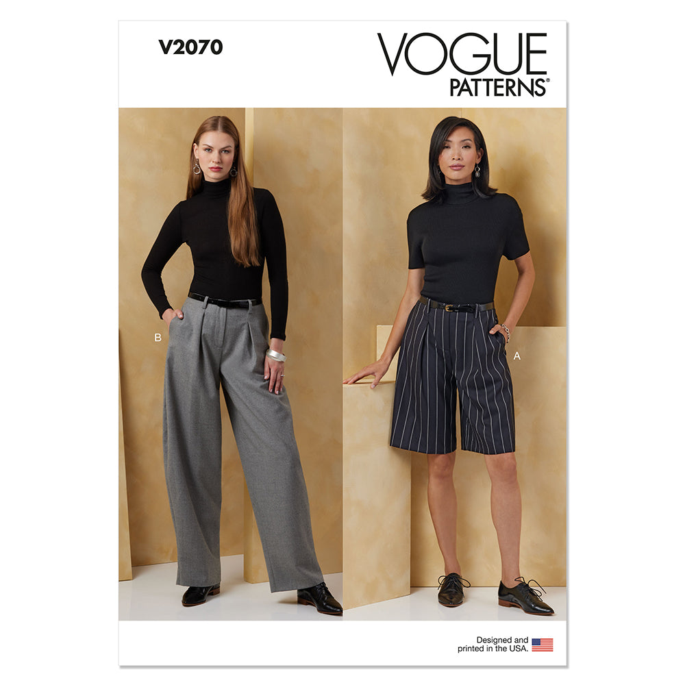 VOGUE V2070 Misses' Shorts and Pants