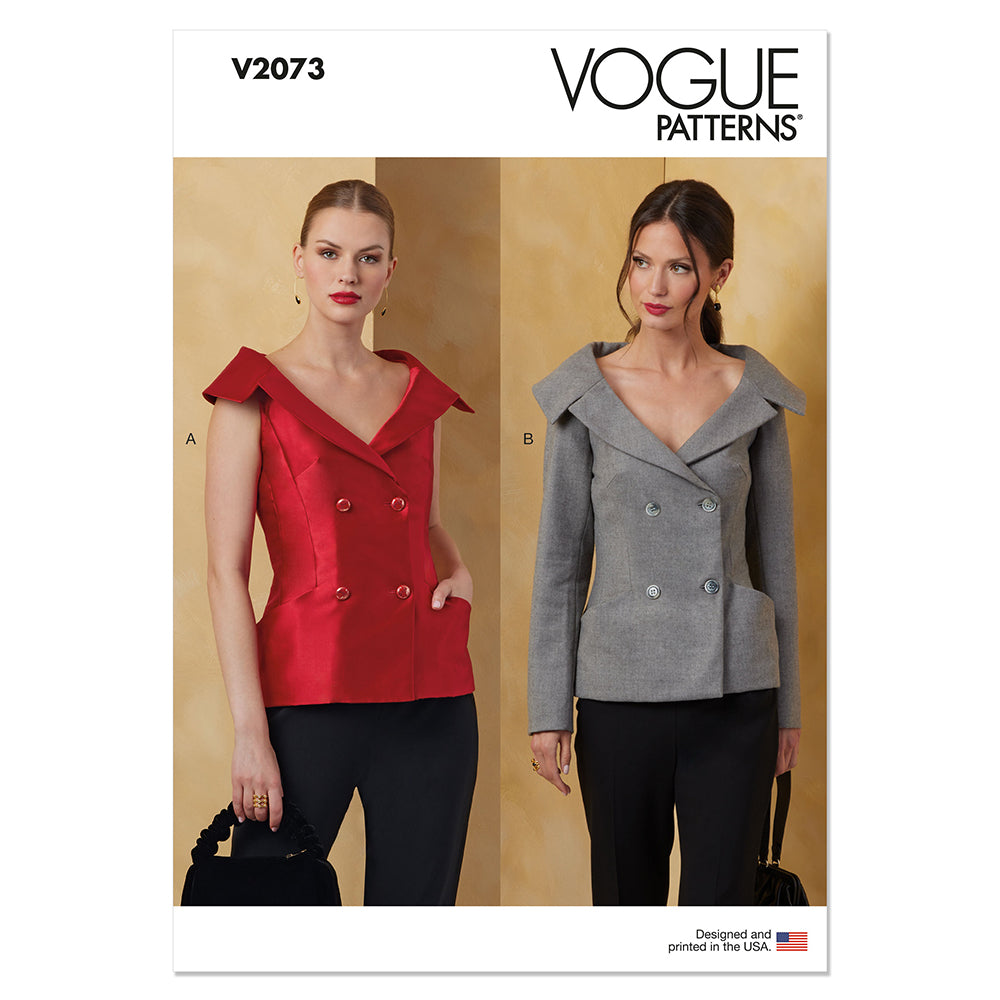 VOGUE V2073 Misses' Jacket with Sleeve Variations