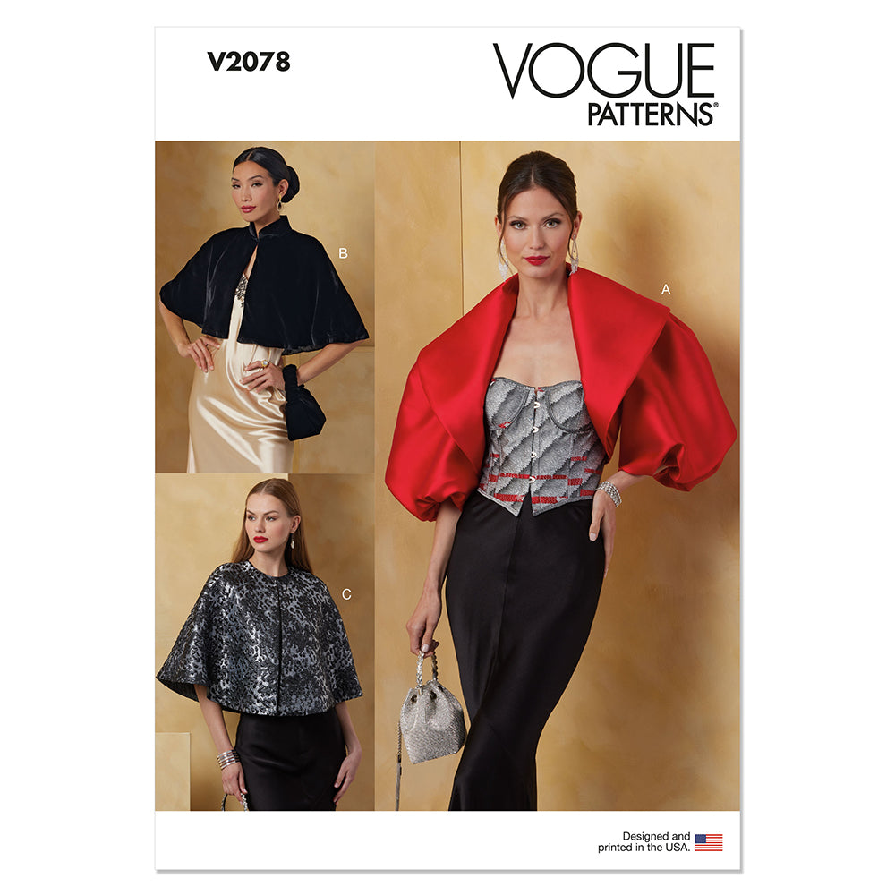 VOGUE V2078 Misses' Bolero and Capes