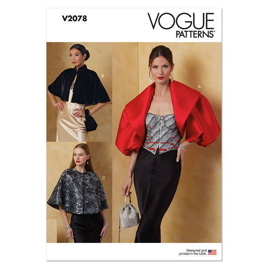VOGUE V2078 Misses' Bolero and Capes