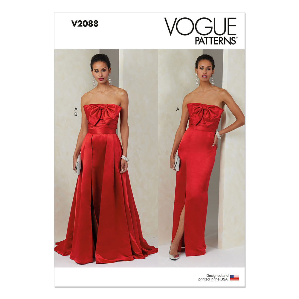 VOGUE V2088 Misses Dress and Overskirt