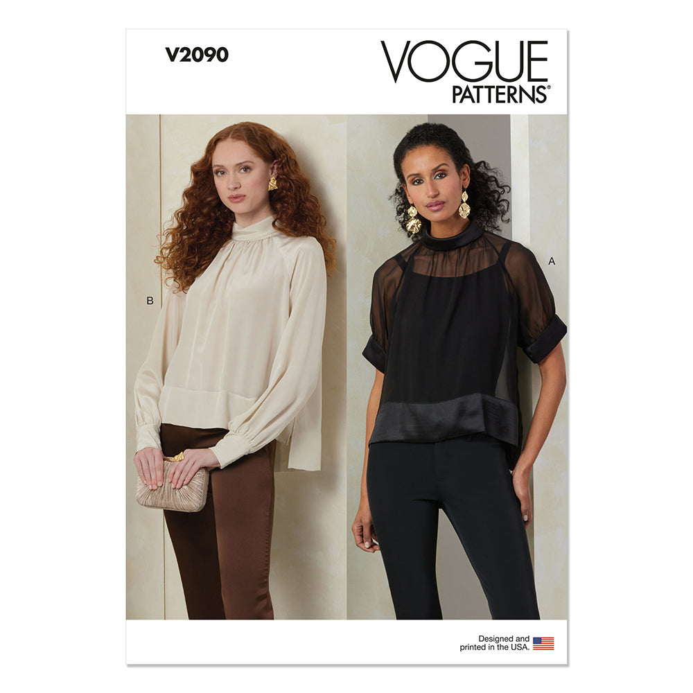 VOGUE V2090 Misses Top with Sleeve Variations