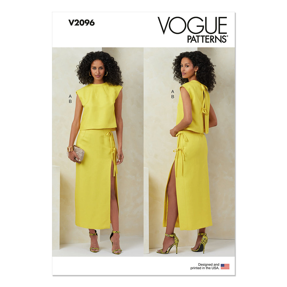 VOGUE V2096 Misses Top and Skirt
