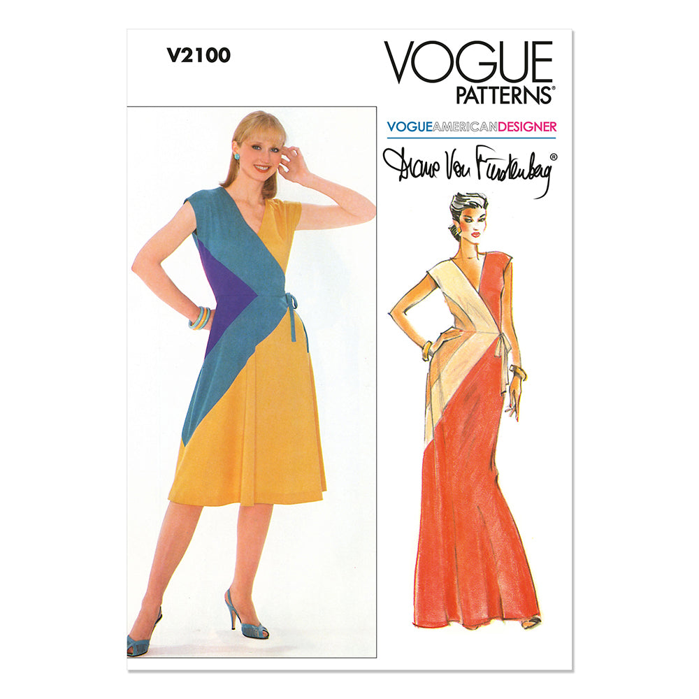 VOGUE V2100 Misses Knit Dress by Diane Von Furstenberg
