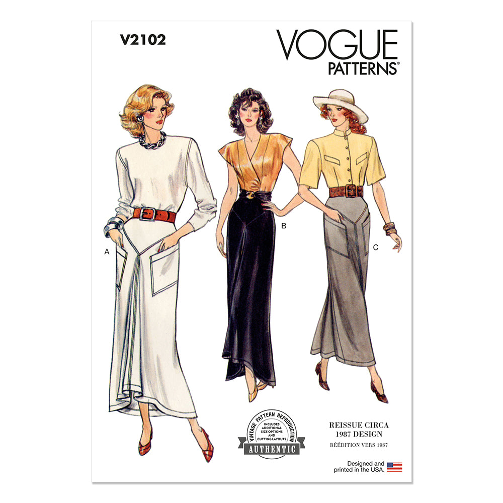 VOGUE V2102 Misses Skirts