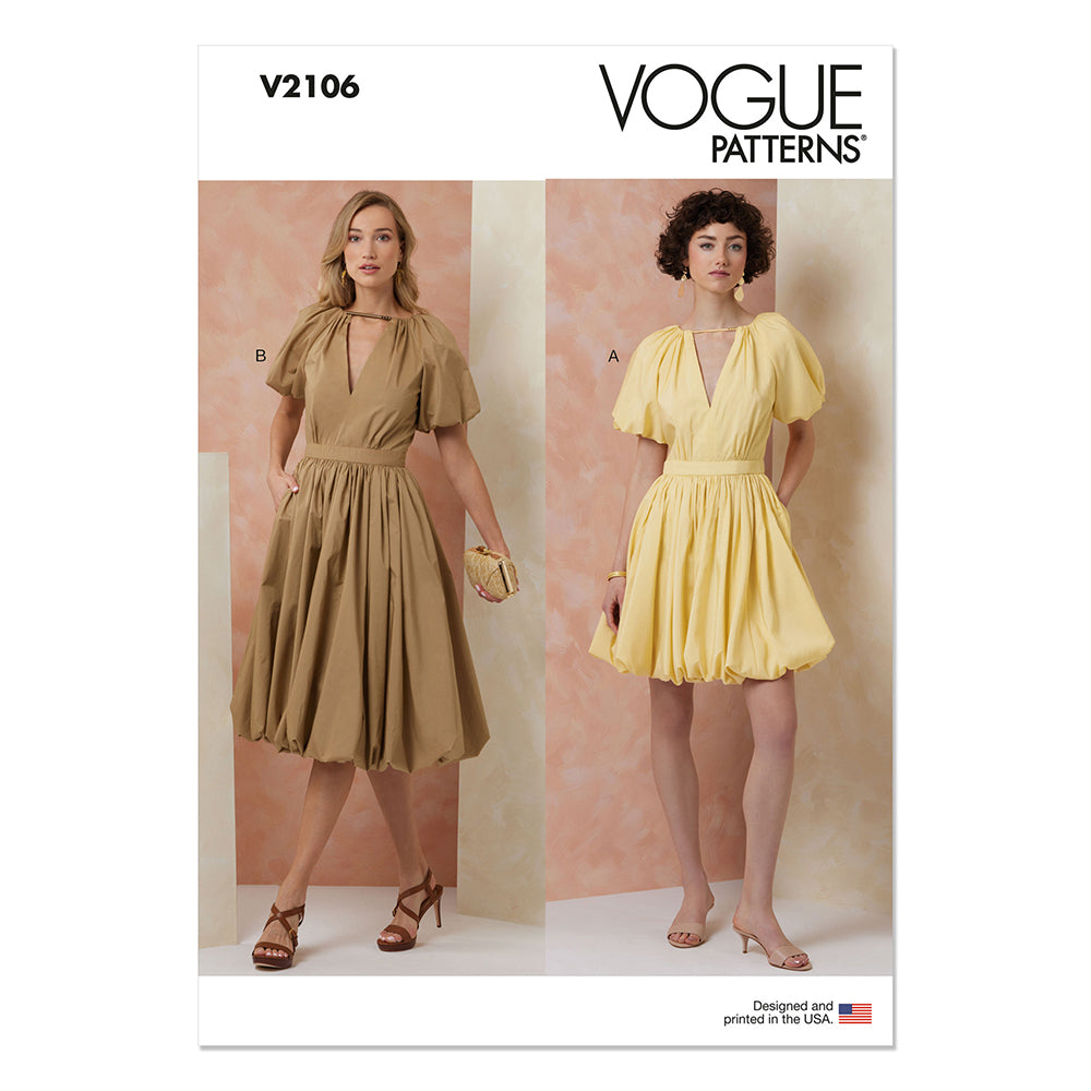 VOGUE V2106 Misses Dress in Two Lengths