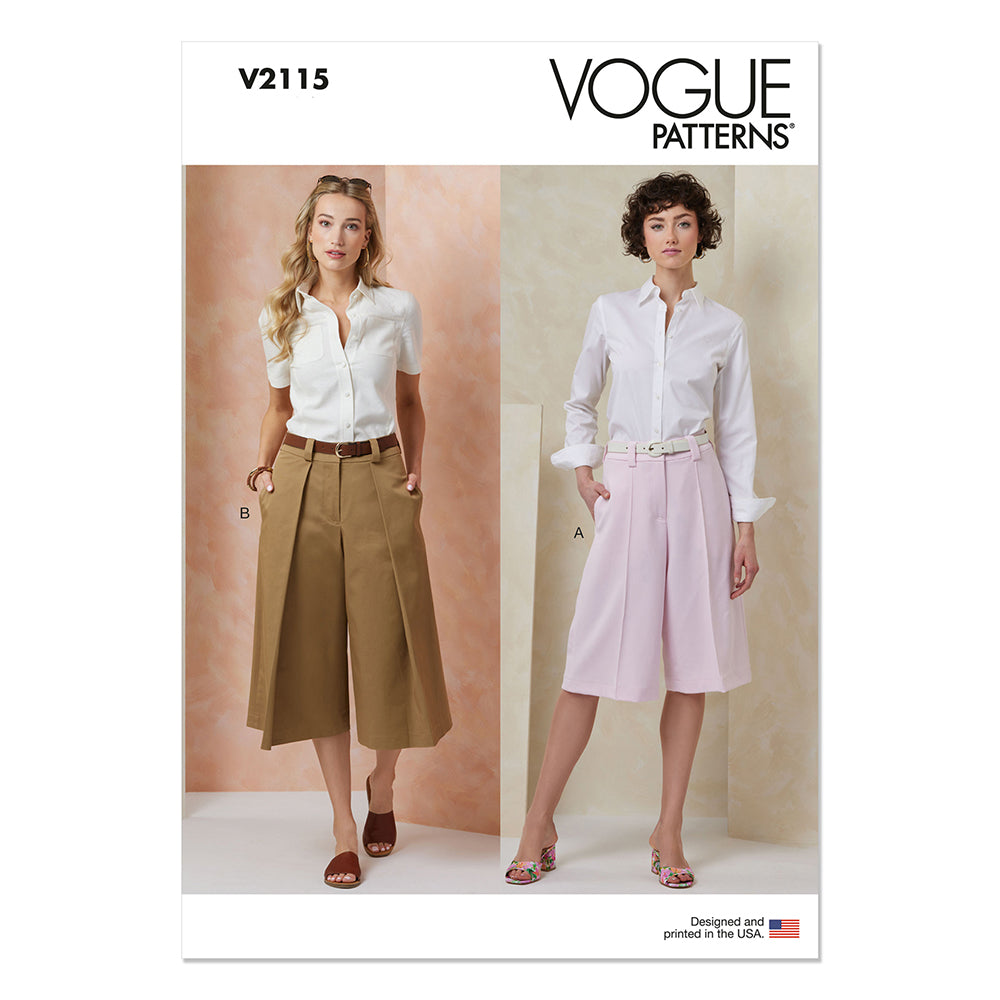 VOGUE V2115 Misses Shorts in Two Lengths