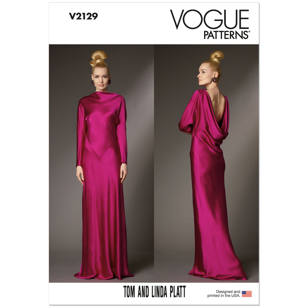 VOGUE V2129 Misses Bias-Cut Full-Length Dress by Tom And Linda Platt