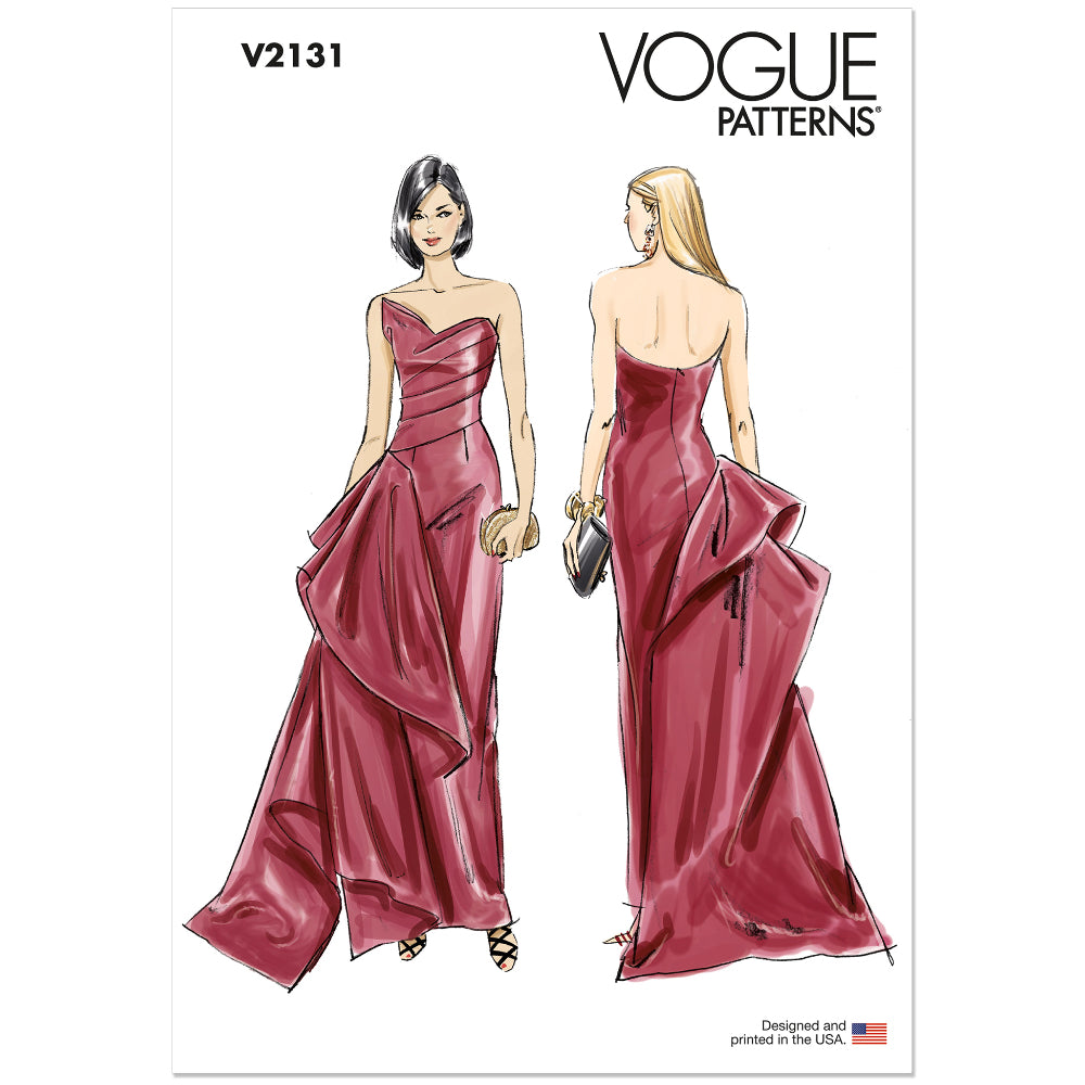 VOGUE V2131 Misses Strapless Gown