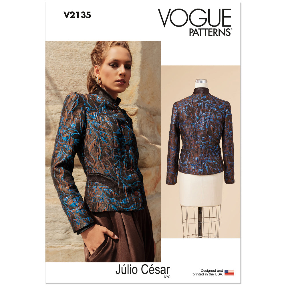 VOGUE V2135 Misses Jacket by Julio Cesar NYC