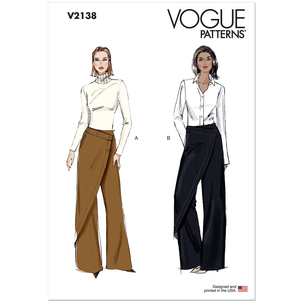 VOGUE V2138 Misses Wrap Pants