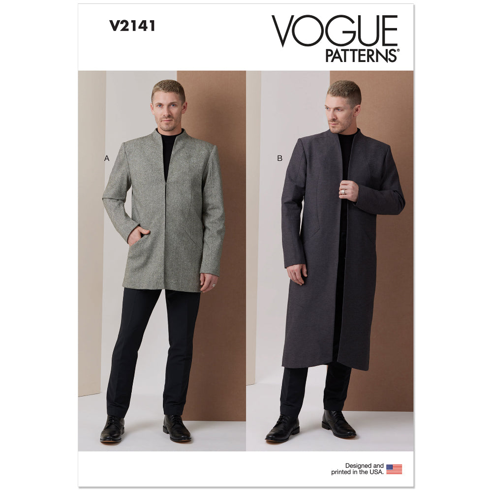 VOGUE V2141 Mens Lined Jacket in Two Lengths