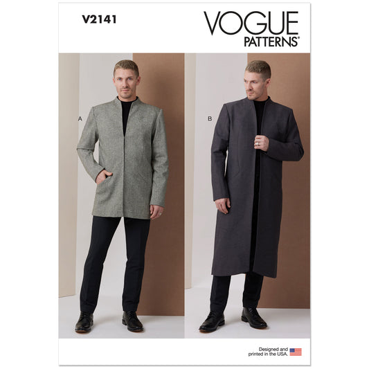 VOGUE V2141 Mens Lined Jacket in Two Lengths