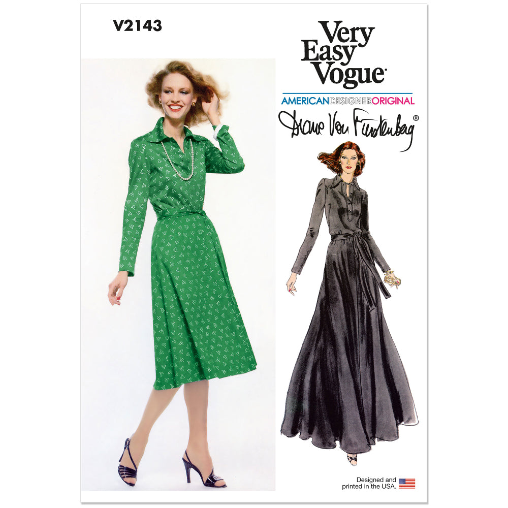 VOGUE V2143 Misses Vintage Knit Dress by Diane von Furstenberg