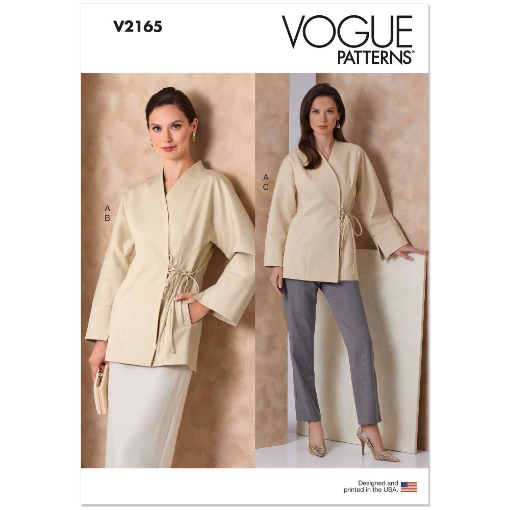 VOGUE V2165 Wrap Jacket, Skirt & Pants Pattern, Sizes 18-20-22-24-26