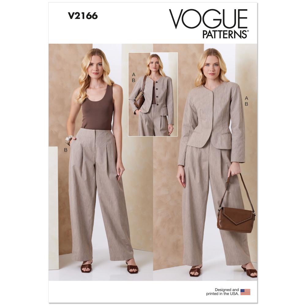 VOGUE V2166 Jacket & Pants Pattern, Sizes 18-20-22-24-26