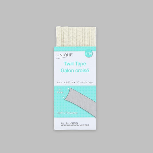 UNIQUE Twill Tape — 6 mm × 365 cm — Beige