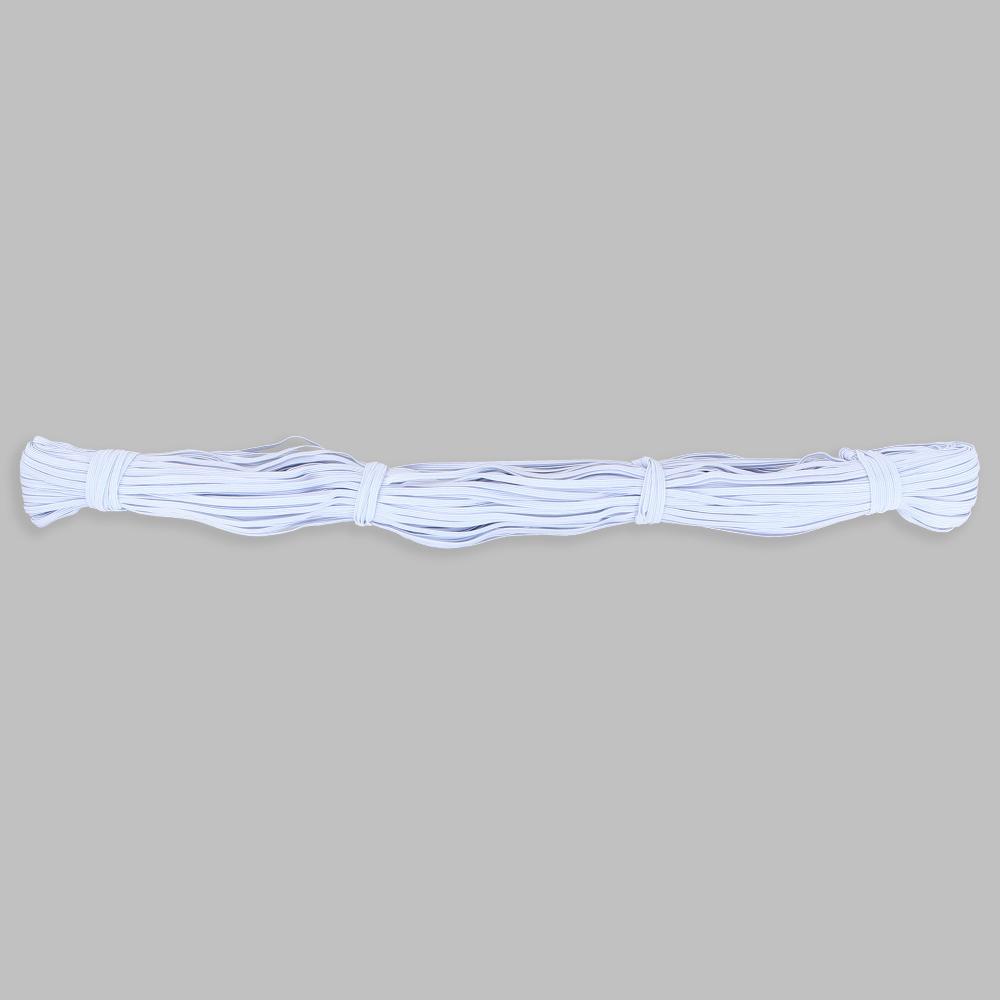 UNIQUE Braided Elastic Bundle — 3 mm × 72 m — White — 5 Packs