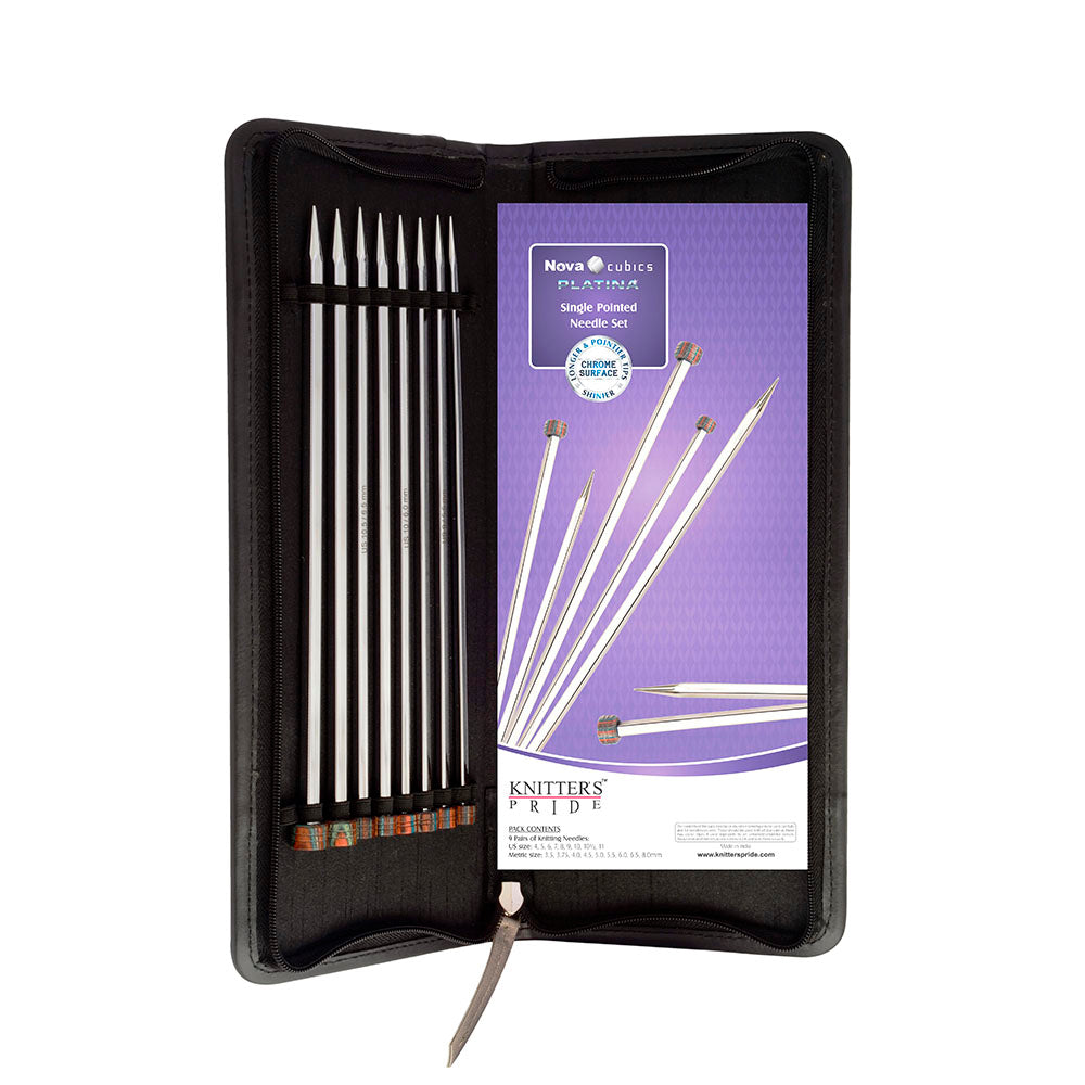 KNITPRO Nova Cubics Single Point Needle Set 35cm 9 sz
