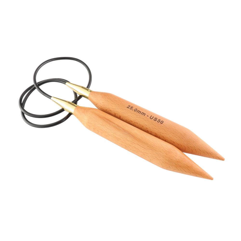 KNITPRO Jumbo Birch 120cm 25.00mm Fixed Circular Needle 25.0mm (US 50)