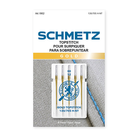 SCHMETZ Gold TopStitch Needle - 80/12 - 5 count