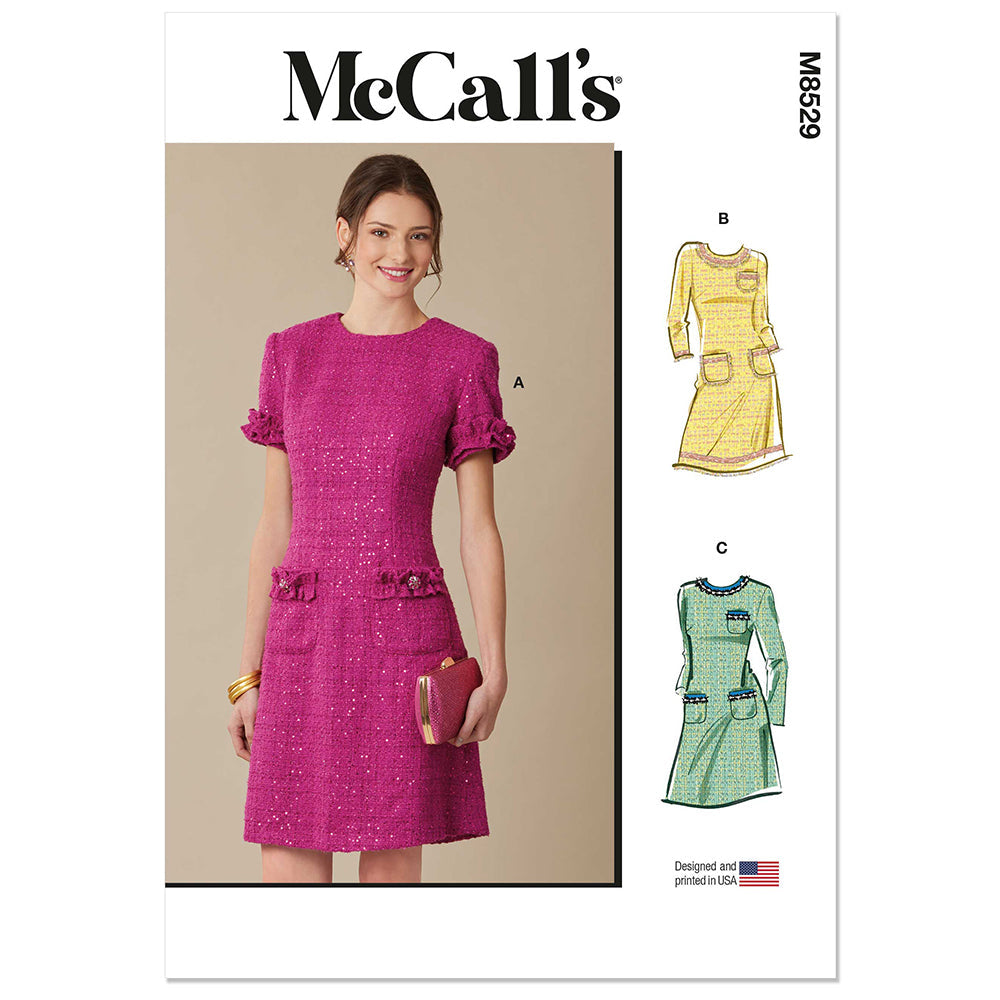 MCCALLS M8529 Misses' Dress with Sleeve Variations