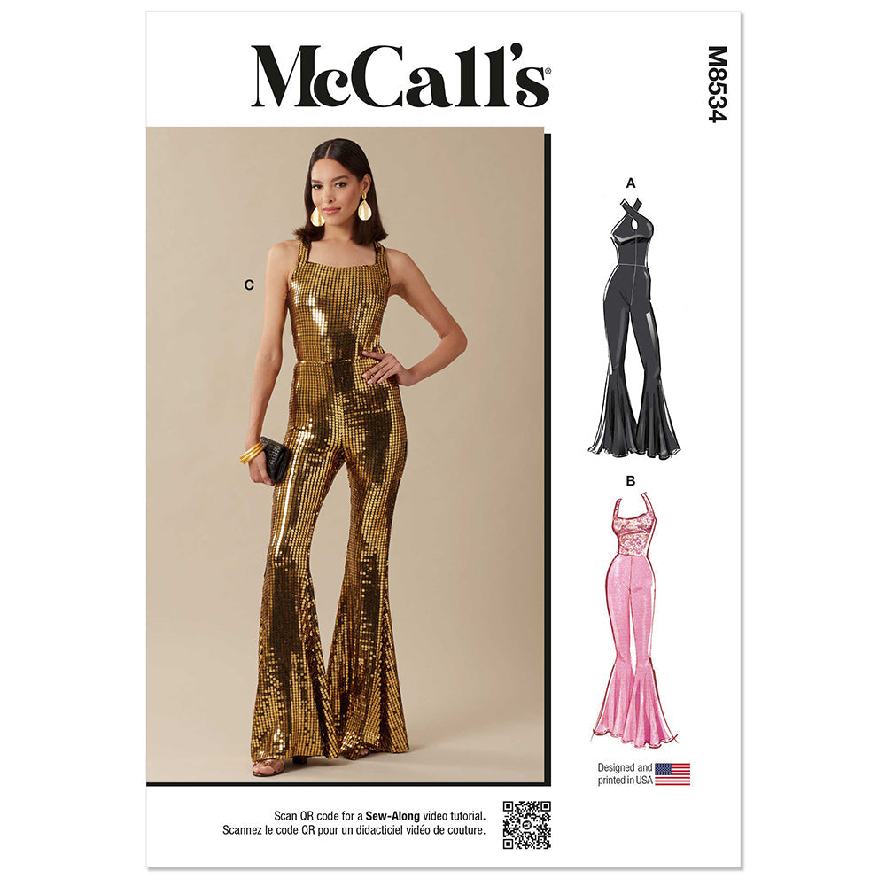 MCCALLS M8534 Misses' Knit Jumpsuits