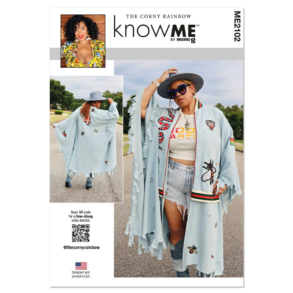 KNOW ME ME2102 Misses' Bomber Cape by The Corny Rainbow