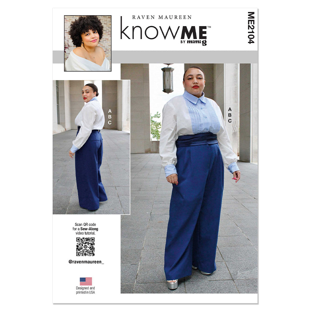 KNOW ME ME2104 Misses' Shirt, Pants and Cummerbund by Raven Maureen