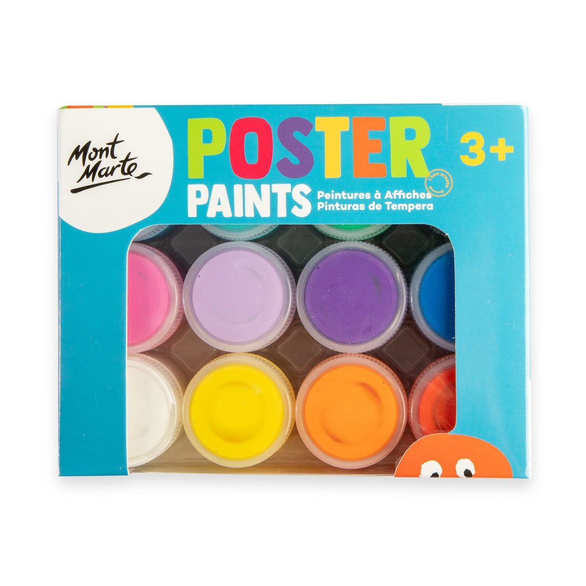 MONT MARTE Poster Paints - 12 pcs x 20ml (0.68 US fl.oz)
