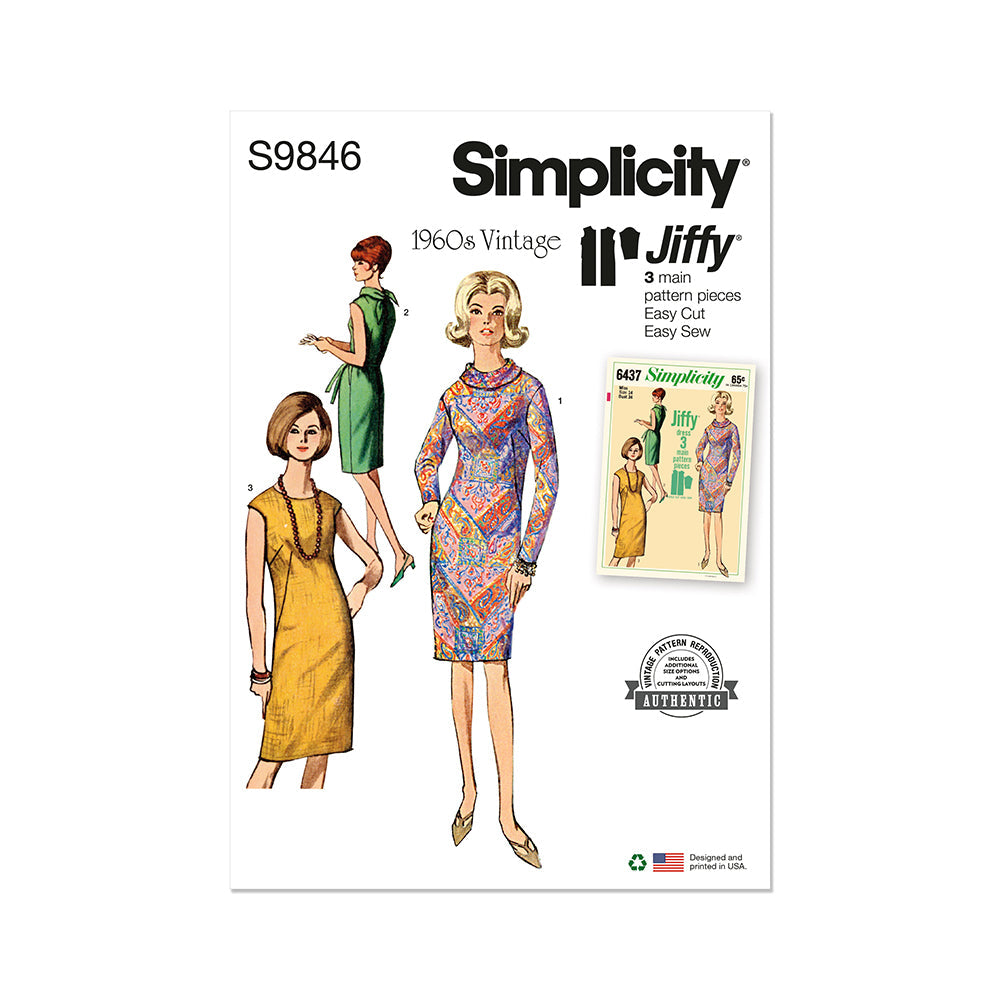 SIMPLICITY S9846 Misses' Dress