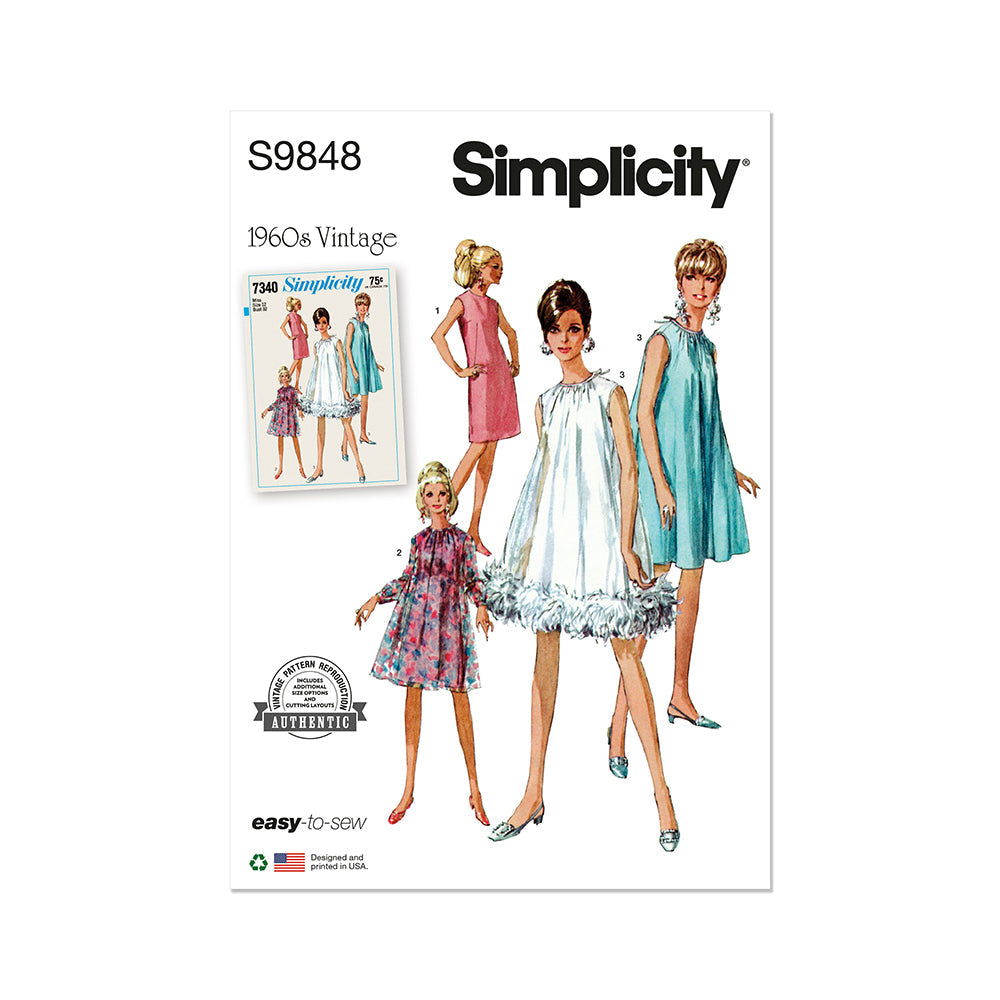 SIMPLICITY S9848 Misses' Dresses