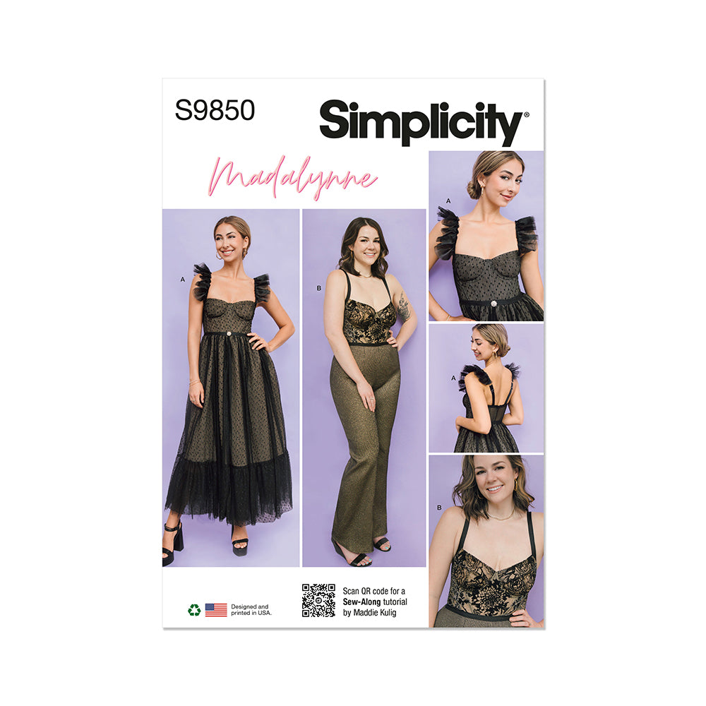 SIMPLICITY S9850 Misses' and Women's Dress and Jumpsuit by Madalynne Intimates