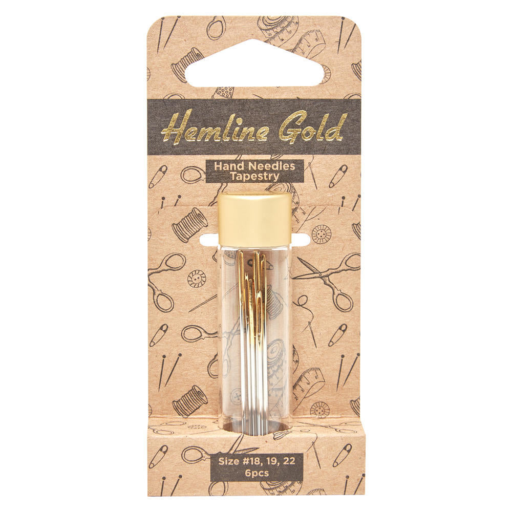 HEMLINE GOLD Tapestry Hand sewing Needles (Pack of 6)