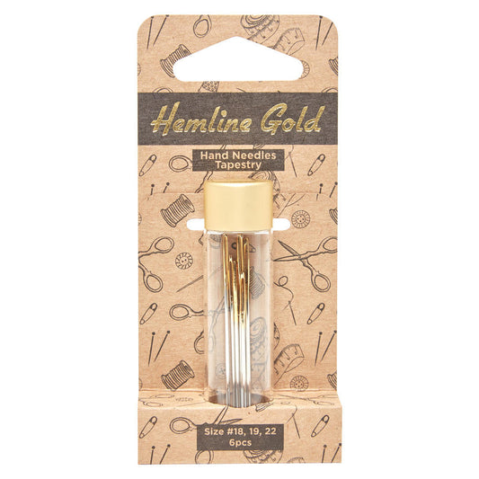 HEMLINE GOLD Tapestry Hand sewing Needles (Pack of 6)