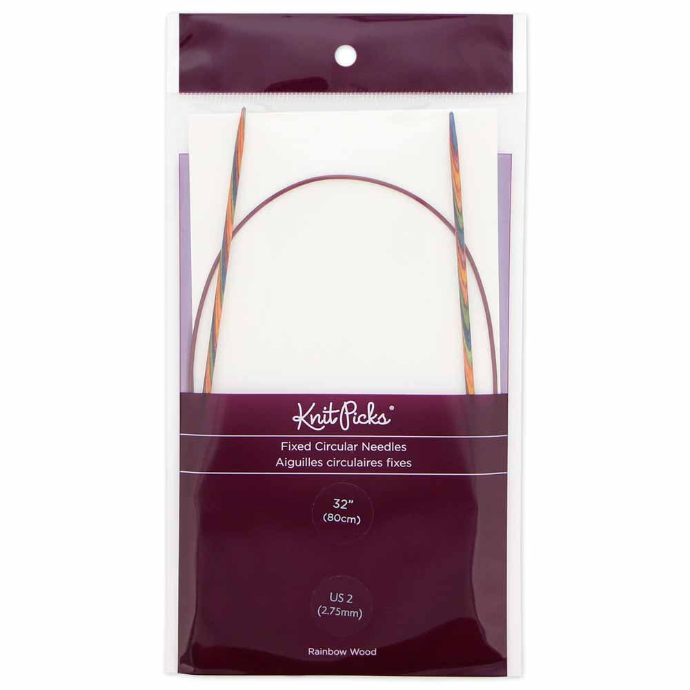 KNIT PICKS Rainbow Wood Circular Knitting Needles - 80 cm/32" - 2.75mm/US 2