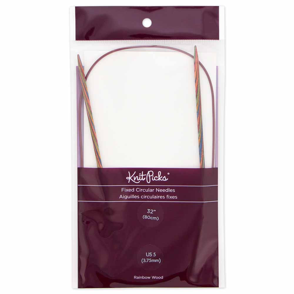 KNIT PICKS Rainbow Wood Circular Knitting Needles - 80cm (32") - 3.75mm/US 5