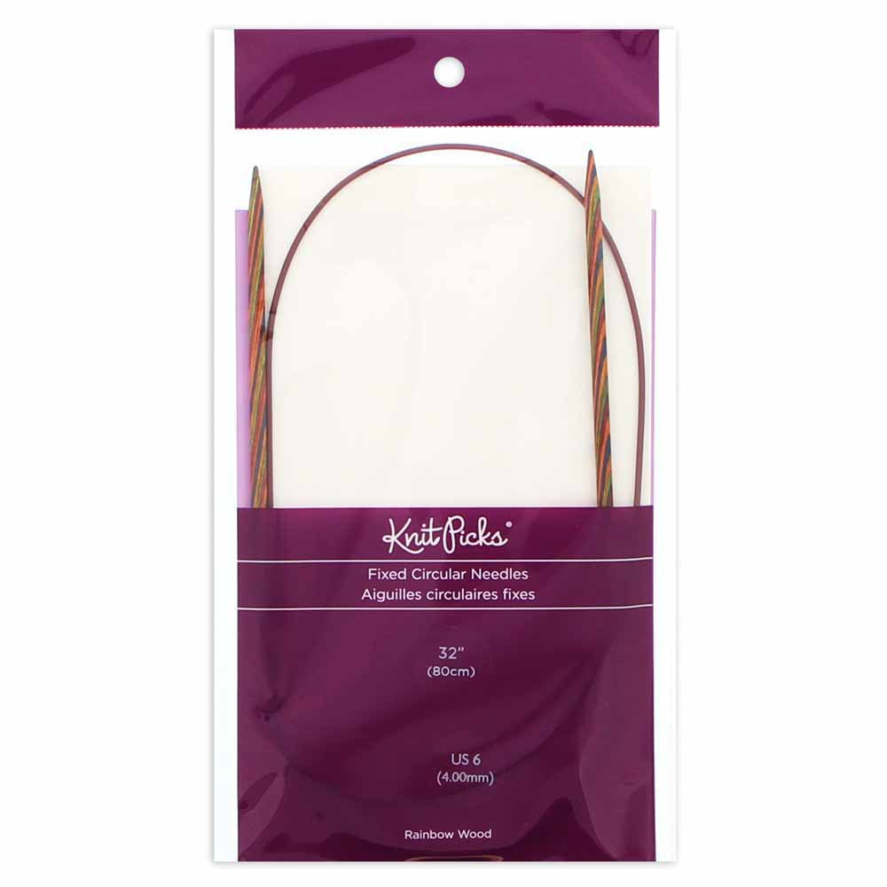 KNIT PICKS Rainbow Wood Circular Knitting Needles - 80cm (32") - 4mm/US 6
