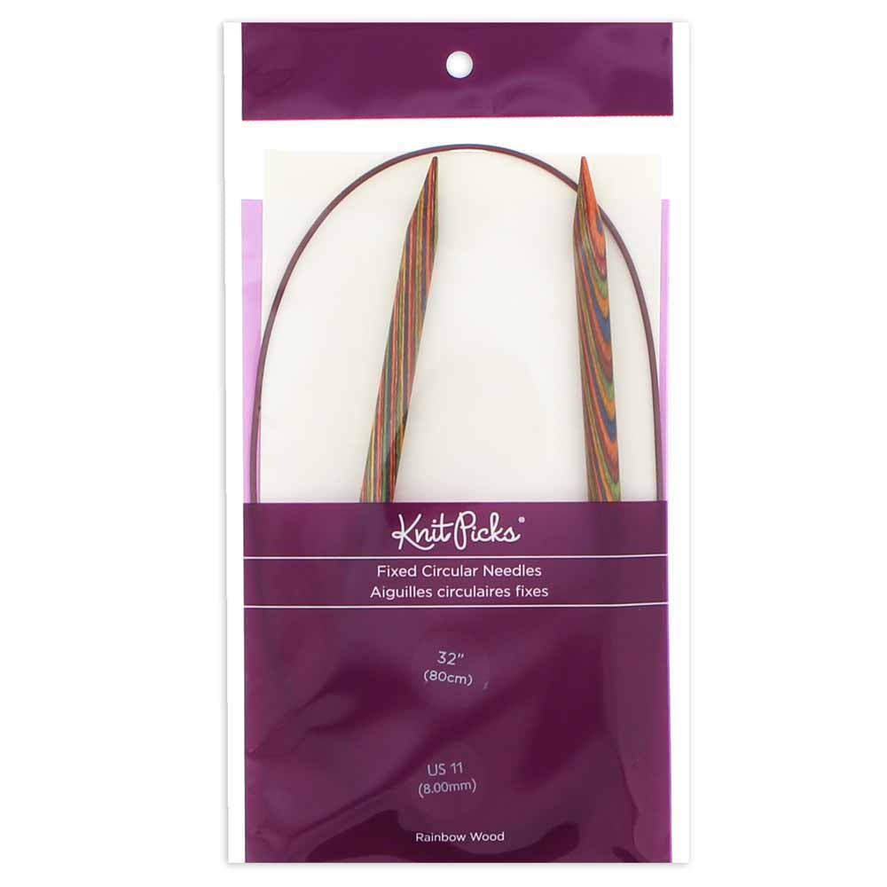 KNIT PICKS Rainbow Wood Circular Knitting Needles - 80cm (32") - 8mm/US 11