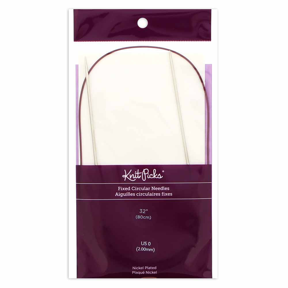 KNIT PICKS Nickel Plated Circular Knitting Needles - 80cm (32") - 2mm/US 0