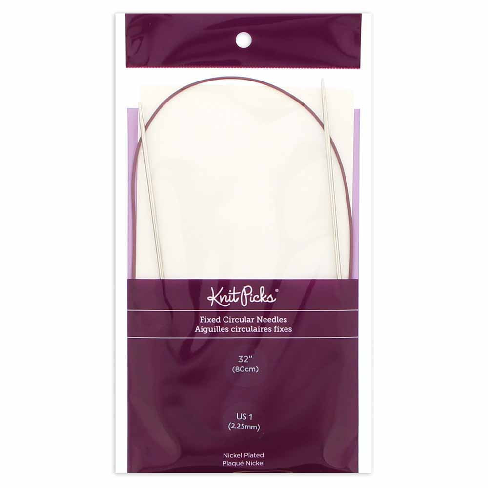 KNIT PICKS Nickel Plated Circular Knitting Needles - 80cm (32") - 2.25mm/US 1